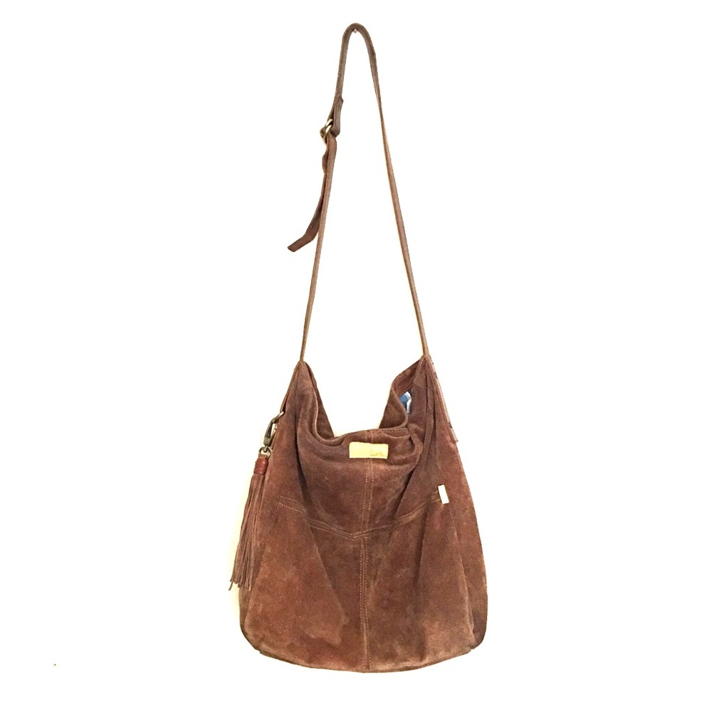 Joyn suede crossbody bag